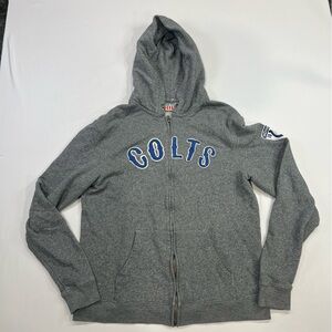 Junk Food Clothing Gray Hoodie with Red and Blue Accents